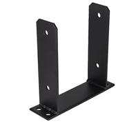 Heavy Duty Black Galvanised Bolt Down Pergola Post Support | Post Anchor Bracket | Fence Post Support Base (150mm)