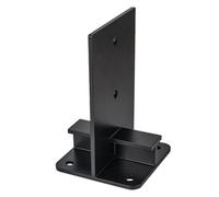 Heavy Duty Black Galvanised Internal Bolt Down Pergola Post Support - Internal Post Anchor - Internal Post Bracket - 100mm - 4X4