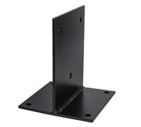 Heavy Duty Black Galvanised Internal Bolt Down Pergola Post Support - Internal Post Bracket Ground Anchor for Outdoor Structures (125mm - 5x5)