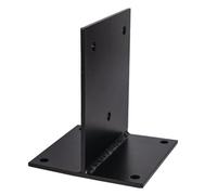Heavy Duty Black Galvanised Internal Bolt Down Pergola Post Support - Post Bracket Ground Anchor Base - 100mm (4X4")