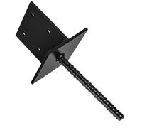 Heavy Duty Black Galvanised Internal Concrete-in Pergola Post Support - Steel Ground Anchor Base for Outdoor Structures (140mm)