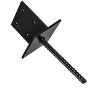 Heavy Duty Black Galvanised Internal Concrete-In Pergola Post Support Steel Ground Anchor Base For Outdoor Structures - 140mm