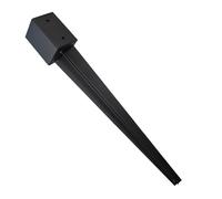 Heavy Duty Black Galvanised Pergola Post Spike - Fence Post Ground Anchor for Wooden Posts (100mm - 4x4)
