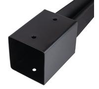 Heavy Duty Black Galvanised Pergola Post Spike - Fence Post Ground Anchor for Wooden Posts (75mm - 3x3)