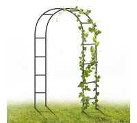 Heavy Duty Black Garden Arch Thick Metal Rose Arbor for Vines & Floral Decor Adjustable Size 140x23cm & 350x220cm Perfect for Patios & Lawns Dual Directional Installation