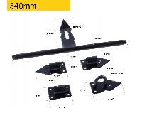 Heavy Duty Black Gate Slide Bolt Padbolt Latch Lock for Wooden & Metal Gates