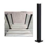 Heavy Duty Black Glass Railing Post - 304 Stainless Steel Spigot No-Drill Easy Install For Deck Balcony Patio Stairs - 90Cm/35.4In Mid Post - & Stylish Safety Solution,70cm/27.6in