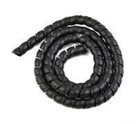 Heavy Duty Black Hydraulic Hose Protector 1 Meter Spiral Wrap for Efficient Cable Management Solutions (D-12MM)