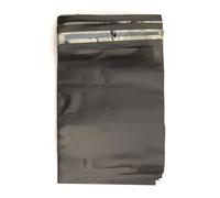 Heavy Duty Black Mailing Bags Recycled PE Poly Self Seal Strong Shipping Delivery Postage Post Mailer Roll of 100 (200mm x 300mm / 8 x 12 inches)