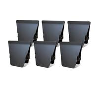 Heavy Duty Black Metal Bag Clips - 6 Pack Thick Steel with Rubber Grip - Jesaba Premium Chip Clips for Home, Kitchen, Office & Crafts