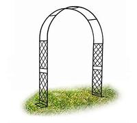 Heavy Duty Black Metal Garden ArborSturdy Trellis Arch for Climbing Plants Roses & VinesOutdoor Pergola Decoration 87" W x 98" HIdeal for Garden Walkway 140cm 180cm 260cm