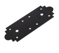 Heavy Duty Black Ornamental Repair Mending Bracket - 3mm Thick Flat Structural Metal Plate Connector - Jointing Plate (210x75mm)