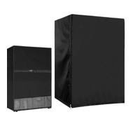 Heavy-Duty Black Outdoor Fridge Protector with Adjustable Straps and Side | Black Heavy-Duty 210D Oxford Fridge Cover with Adjustable Buckle Straps and Ventilation Mesh 56x58x86cm