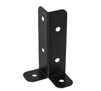 Heavy Duty Black Pergola Bolt Down Post Support | Wooden Post Corner Bolt Down Bracket (45mm)