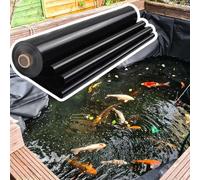 Heavy-Duty Black Pond Liner - Preformed Rubber Underlayment for Koi Fish Garden Pools Water Features Streams & Fountains (6.5x8.3ft) - Landscaping Solution