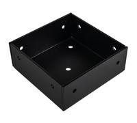 Heavy Duty Black Powder Coated Bolt Down Pergola Post Support | Fence Post Bracket | Post Holder (75mm - 3x3)
