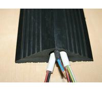 Heavy Duty Black Rubber Floor Cable Wire Cover Tidy Protector Safety Trunking Bumper Ramp 3 Metre length