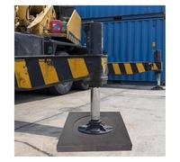 Heavy Duty Black Stackable Crane Outrigger Pad - Stabilizing Jack Landing Pad for Construction, RVs, Trailers, & Campers(40x40x3cm/15.7x15.7x1.2inch)