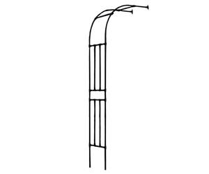 Heavy Duty Black Steel Garden Arch -Epoxy Coated Support for Climbing Roses & Plants Semicircular Design for Outdoor Landscaping