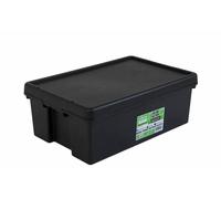 Wham Bam Recycled Storage Box and Lid Black 36Ltr