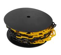 Heavy-Duty Black Yellow Plastic Barricade Chain - Safety Link Barrier for Crowd Control, Event Security, Parking Lot Isolation, and Festival Management