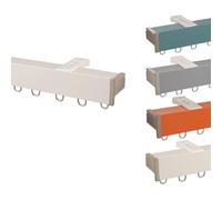 Heavy Duty Blackout Curtain Track - 100cm Sliding Rod for Ceiling & Wall Mount - Ideal for Living Room Bedroom Room Divider - White Finish