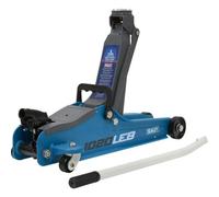 Heavy-Duty Blue Short Chassis Trolley Jack - 2000Kg Capacity With Low Profile Design