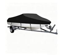 Heavy Duty Boat Cover for Alumacraft All Weld MV 1448 1990-2021 2022 2023 2024 2025 2026, Waterproof Trailerable Marine with Adjustable Straps All-Weather Protection,Black