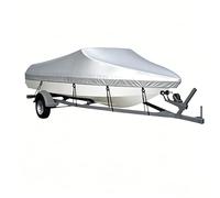 Heavy Duty Boat Cover for Chaparral SSI OB 23 SSI OB 2020 2021 2022 2023 2024 2025 2026, Waterproof Trailerable Marine with Adjustable Straps All-Weather Protection,Silver