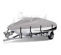 Heavy Duty Boat Cover for Chris Craft Launch 25 GT 2013-2025, Waterproof Tear-Resistant Oxford Fabric, Full Protection Speedboat Cover Speedboat Shelter,A Grey