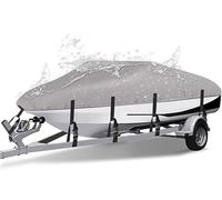 Heavy Duty Boat Cover for Ranger Boat Ranger 360V 1987-1995 1996 1997 1998 1999 2000, Waterproof Windproof Tear-Resistant Oxford Fabric, Full Protection Speedboat Shelter,Silver