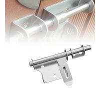 Heavy Duty Bolt Latch, Stainless Steel Safety Door Lock with Hasp and Staple for Padlock, Secure Gate Latches for Shed Door, Drawer, Cupboard, Silver Tone