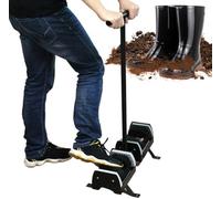 Heavy Duty Boot Scraper, Sturdy Metal Frame with Ergonomic Handle, Dual Sided Design for Indoor & Outdoor Use at Garden or Farm Entrance