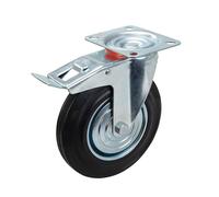 Fixman Heavy Duty Braked Rubber Castor 200mm 200kg