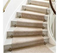 Heavy Duty Brass Carpet Stair Rods Kit with Decorative Finials & Brackets - Secure Installation, Ideal for Home Decor Upgrade, 13pcs, 81cm (32in)