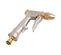 Heavy Duty Brass Garden Hose Nozzle High Pressure Sprayer with Adjustable Spray Modes for Gardening Car Washing and Patio Cleaning Metal Construction (Long Mouth Robbery)