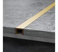 Heavy-Duty Brass Transition Strip for Laminate to Tile/Wood Floor, Decorative Seam Trim, Easy to Clean and Cut