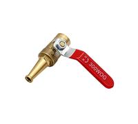 Heavy-Duty Brass Twist Hose Nozzle High Pressure Nozzle with On-Offs Valves Solid Brass 1/2'' Connector High Pressure Attachment