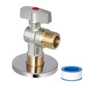 Heavy-Duty Brass Water Control Valves 0.5 Inch, Finish & Fast Flows for Pipe Networks & Fixtures Homes Improvement Angles Valves