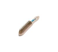 Heavy Duty Brassed Wire Brush 6 Row Light & Heavy Cleaning 290mm Length