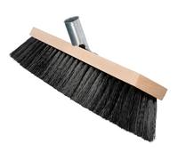 Heavy Duty Broom Head with Soft PVC Bristles 40 cm - 16” Hard Bristle Brush for Yard Patio Driveway Caravan & Garage Garden - Outdoor Indoor Floor Sweeping Broom with Fitted Handle Bracket