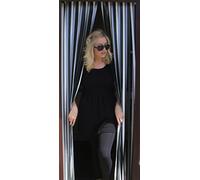 Heavy Duty Bug Blind/Fly Blind-80cm wide (Standard UK door width)- Complete With Screw In Fitting Hooks For Wooden Door frames. (WHITE/SILVER/GREEN)