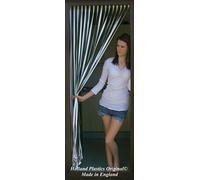 Heavy Duty Bug Blind,Fly Blind,Strip Blind, Door Blind-GREEN & WHITE-(80cm wide-Standard UK door size)