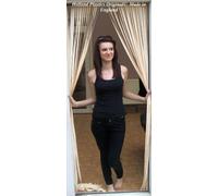 Heavy Duty Bug Blind,Strip Blind - 80cm (Standard UK door size) Complete with hooks for Plastic Frames (ALL CREAM)