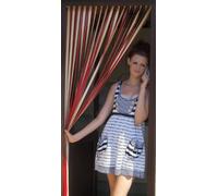Heavy Duty Bug Blind,Strip Blind-80cm (Standard UK door size) Complete with hooks for Plastic Frames (Select colours from drop down menu) (STRAWBERRIES & CREAM)