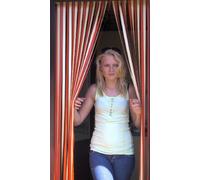 Heavy Duty Bug Blind,Strip Blind/Fly Blind-100cm/One metre wide- Complete with self adhesive fitting hooks for Plastic Door frames (PEACHES & CREAM)