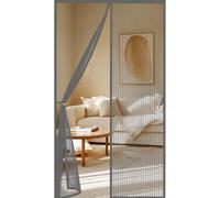 Heavy Duty Bug Mesh Curtain 151 x 204 cm Durable, Keeps Bugs Out, Kid and Pet Friendly Fly Screen Door Mesh Screen Curtain Hundreds of Sizes, Lets Fresh Air in, Grey