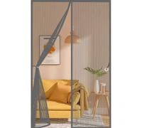 Heavy Duty Bug Mesh Curtain 151 x 246 cm Durable, Keeps Bugs Out, Kid and Pet Friendly Magnetic Door Curtains Fly Screen Hundreds of Sizes, Lets Fresh Air in, Grey