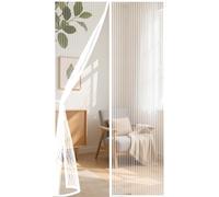 Heavy Duty Bug Mesh Curtain 151x204cm(WidthxHigh) Durable, Keeps Bugs Out, Kid and Pet Friendly Heavy Duty Fly Curtains for Doors Lets Fresh Air in, Hundreds of Sizes, White