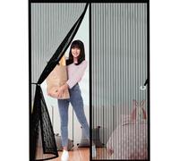 Heavy Duty Bug Mesh Curtain 151x210cm(WidthxHigh) Durable, Keeps Bugs Out, Kid and Pet Friendly Heavy Duty Mesh Bug Curtain Lets Fresh Air in, Hundreds of Sizes, Black